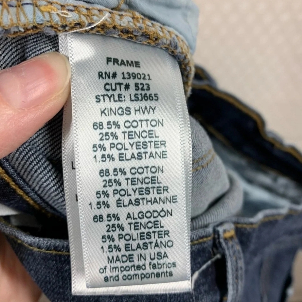 Frame Le Skinny De Jeanne Distressed Skinny Jeans - Picture 6 of 7